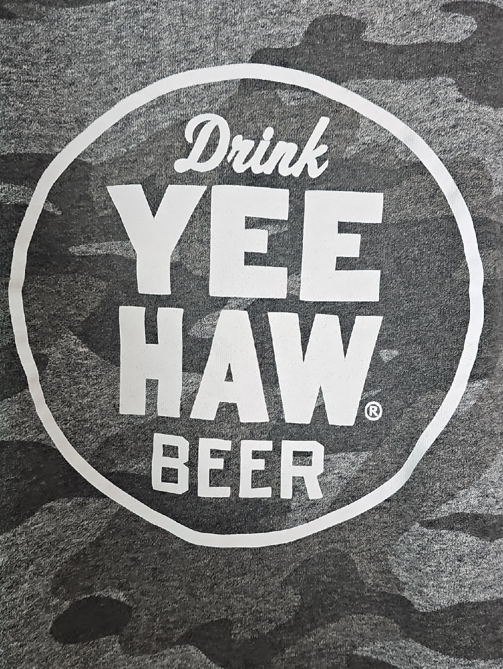 League Gray Camo 'YEE HAW BEER' Graphic Sweatshirt - Picture 3 of 4